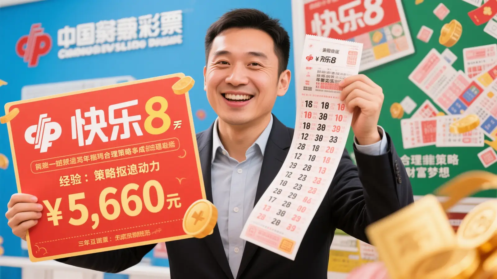 男子精准选号奔波两彩站，倍投快乐8喜中1039万巨奖